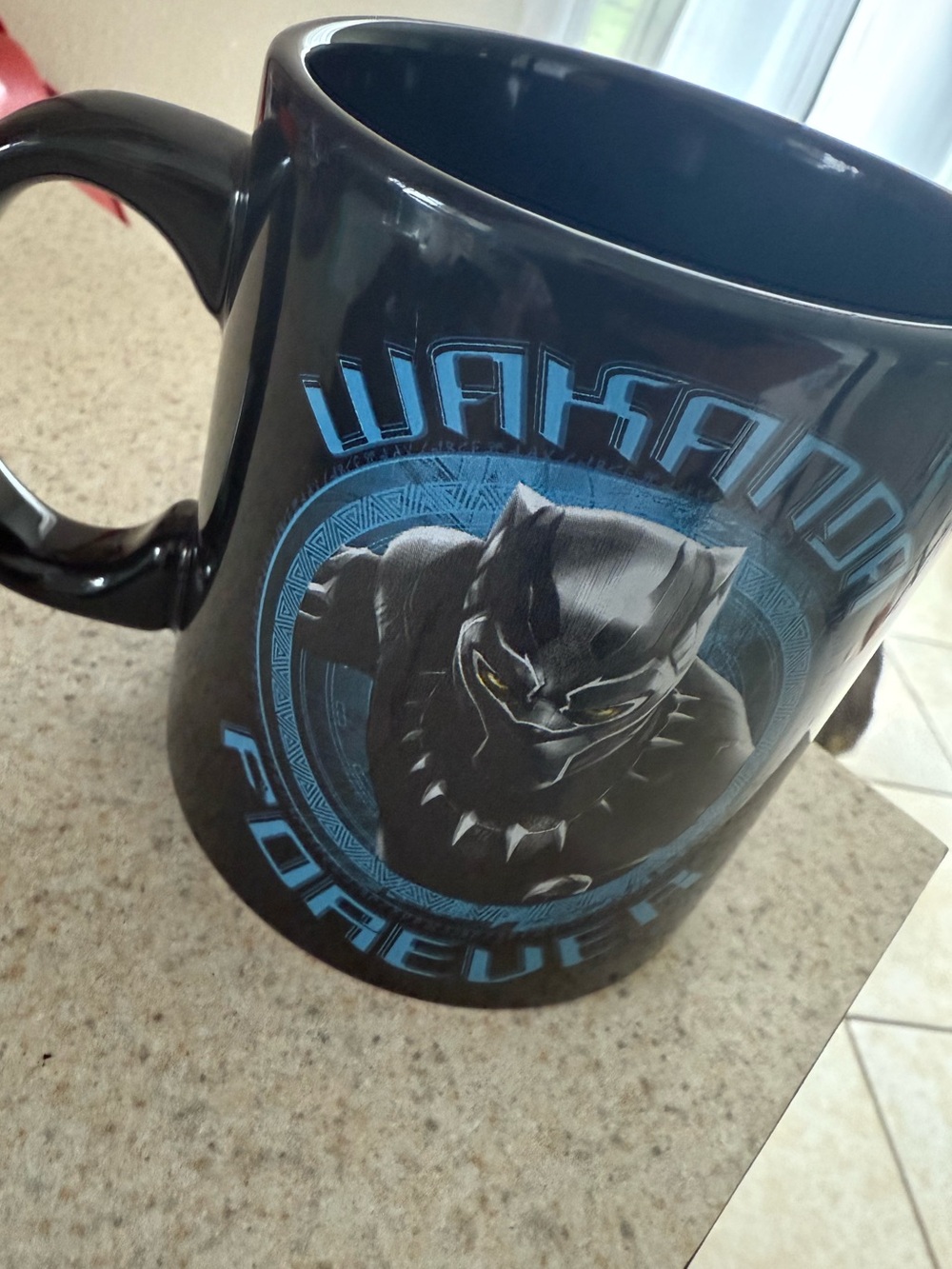 Marvel Black Panther Ceramic Mug - Black with Beige Rim - Picture 4 of 4